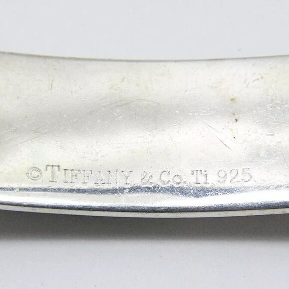 Tiffany & Co. 1837 Titanium Bar Chain Bracelet 7" Silver 925 Auth w/Bag k1041 - Picture 6 of 8